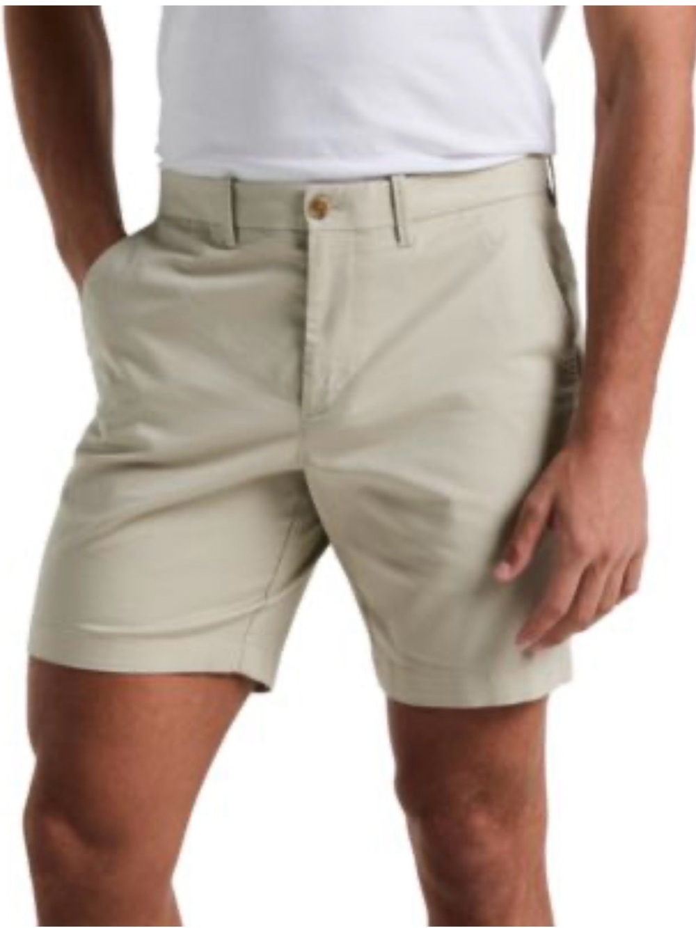 Cremieux me and size 42 flat front Chino shorts with inside tie waist ‎ (new)